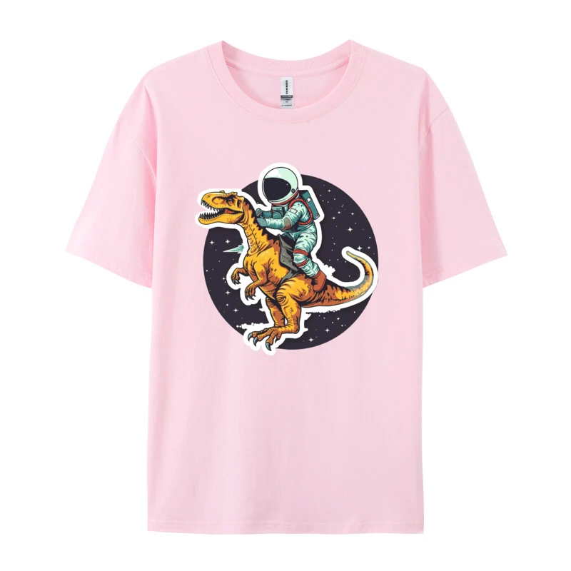 Fly To Moon All Design T-shirts Fashionable Men Tops T Shirt Dinosaur Space Astronaut New Tops Tshirt Top Quality Clothing