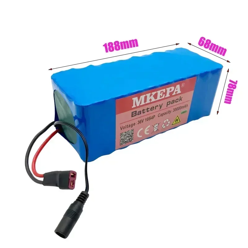 36V 42V 10S4P 30Ah 18650 Power 250W-500W Original Lithium Battery For Electric Car Scooter Belt 30A BMS