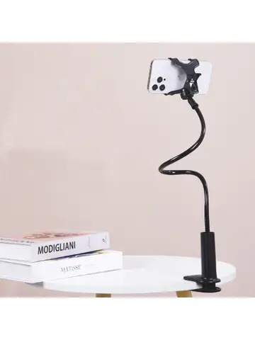 Lazy Bedside DesktopMobile Phone Clamp Bracket Flexible Long Arm Gooseneck Lazy Person Bracket With Handle Overhead Live Bracket