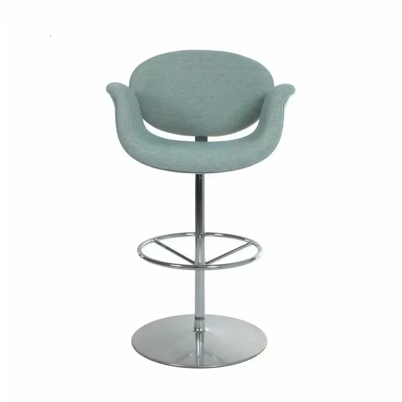 Modern Nordic Style Metal Base Bar Chair Creative Design Rotatable  Counter for Family Kitchen Island Furniture