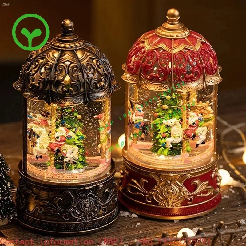 christmas music box old man music box snowflake  ball day gift
