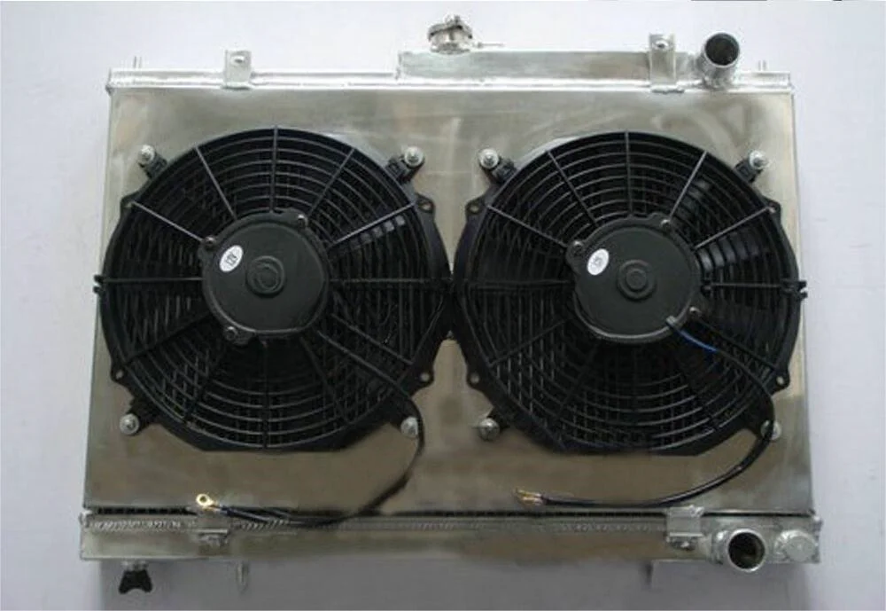 Aluminum Radiator+Shroud+Fan for 1994-1998 Nissan Skyline R33 R34 GTR GTS-T GTST RB25DET Manual MT 1995 1996 1997