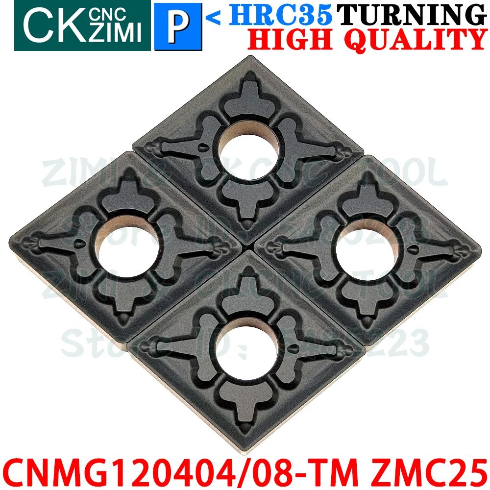 CNMG120404-TM ZMC25 CNMG120408-TM ZMC25 Hardmetalen wisselplaten Externe draaiwisselplaten Gereedschap CNMG1204 CNMG 1204 CNMG431 CNMG432 TM CNC-machine Metalen draaibank Snijgereedschap voor staal