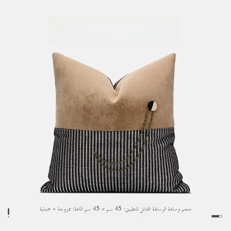 

Современная Роскошная Абстрактная Металлическая Декоративная Наволочка Диван Гостиная Отель Полосатый Чехол Cuion Квадратный Съемный Waable