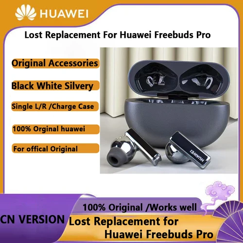 Reemplazo para auriculares Huawei Freebuds Pro originales individuales izquierdo o derecho o estuche de carga piezas de auriculares inalámbricos Bluetooth