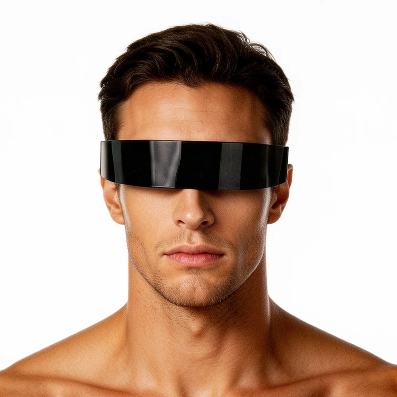Silberne Metallische Spiegel-Sonnenbrille Futuristische Tech-Visor-Brille Y2K Punk Cosplay Rave Nachtclub Bühnenauftritt Party Eyewear – Detail 8