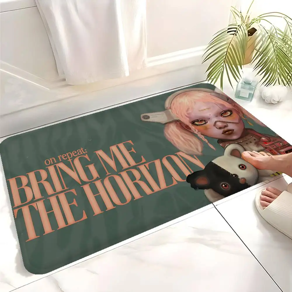 B-Bring Me The H-Horizons BMTH Entrance Door Mat Nordic Style Home Doormat Bathroom-Toilet Mats Bedroom Hotel Decor Mat