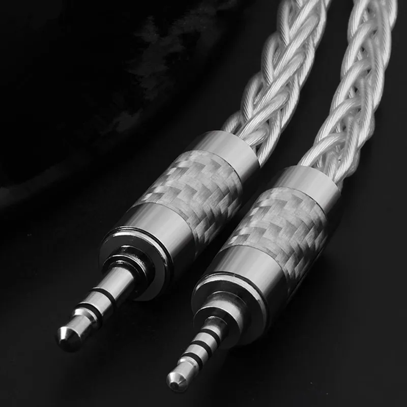 Fever 3.5mm to 2.5mm Jack Audio Cable High Purity Silver Male To Male Player To Headphone Connecting line