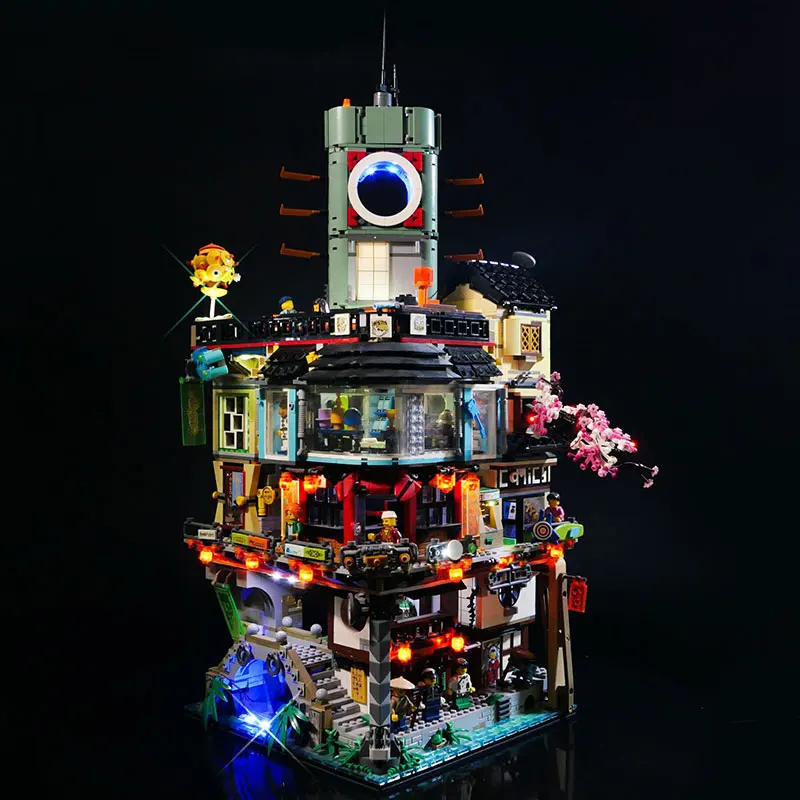مجموعة إضاءة LED لمصباح LEGO 70620 NINJAGO City المتوافق مع 06066 هدية ذاتية الصنع (لا تشمل مجموعات الطوب لبنات البناء مجموعات النموذج)