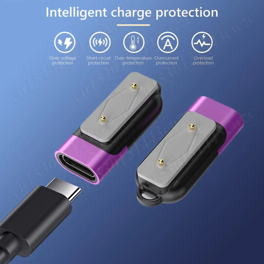 Nowa Ładowarka do Zegarka Adapter USB-C do Samsung Galaxy Fit 3 Magnetyczny Kabel Ładujący Pod Kątem Prostym Konwerter do Huawei Watch Fit 3 2