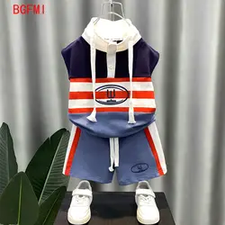 Korean Summer Outdoor Clothes for Children Baby Boys Set Cotton Tank Top Vest and Shorts Sets for Kids Fashion Casual Outerwear