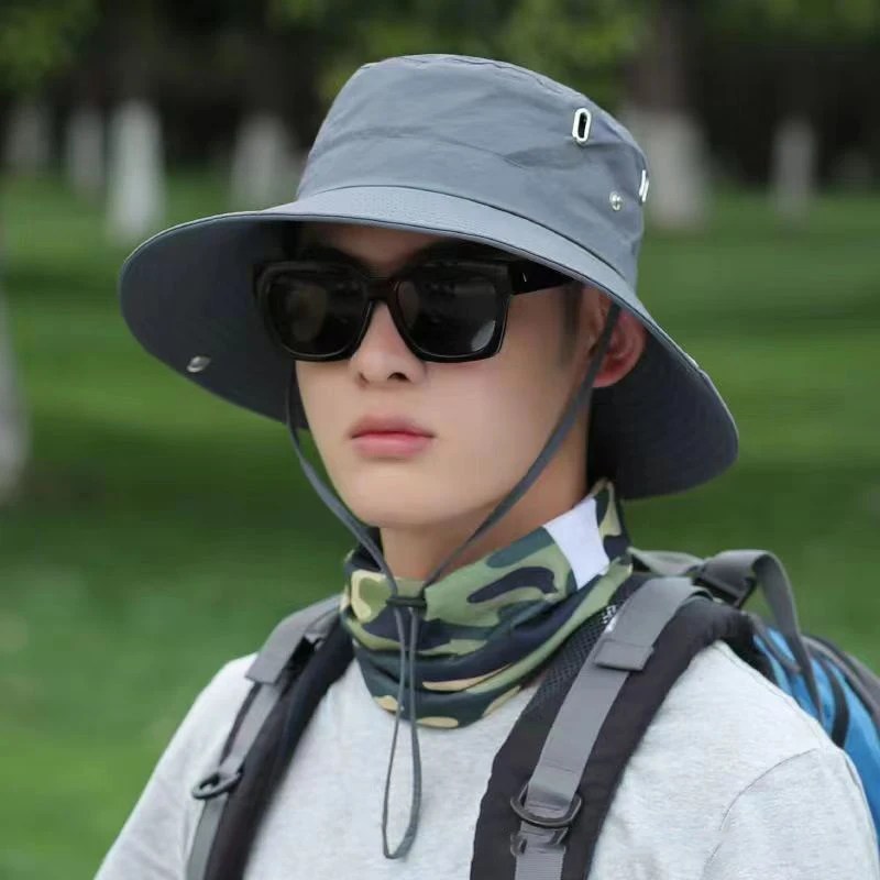 Outdoor Fishing Cap Sun Hats For Men Wide Brim Anti-UV Protection Women Bucket Hat Summer Hiking Fisherman Caps For Fishing