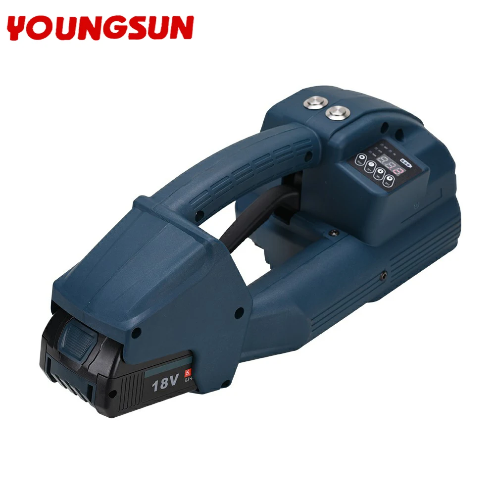 young sun  Auto Large Tension Force Battery Pp Pet Q2 13-16mm Handheld Small Button-Free Battery Power Strapping Tool