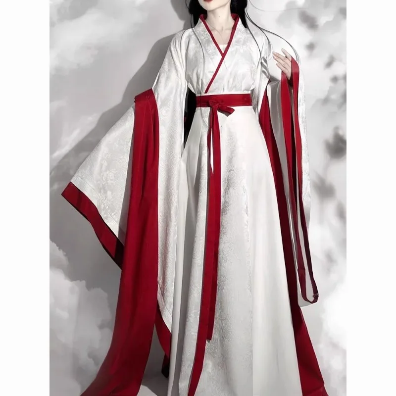 Vintage WeiJin Dynasty Hanfu Dress Chinese Style Traditional Women's Clothing Retro Stage Dress Cospaly Princess Dance Costumes
