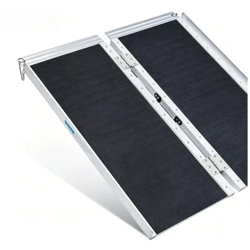 Foldable Anti-slip Aluminum Alloy Wheelchair Ramp Lightweight Portable Barrier-free Access Slope Home Doorway Entry Mobility Aid