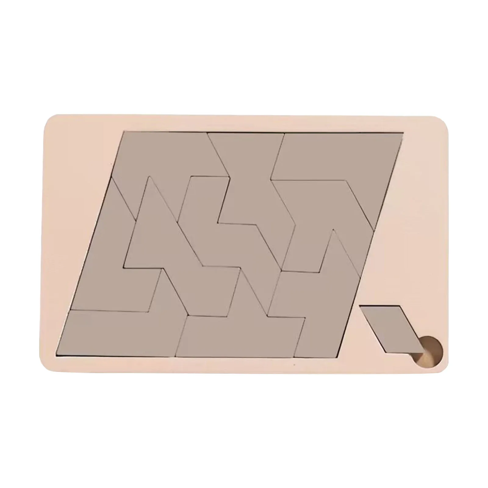 Puzzle quadrilatero per casalinghe che risolve il puzzle a blocchi di legno Sfida Puzzle in legno dalla forma irregolare che scompare a 4 piani