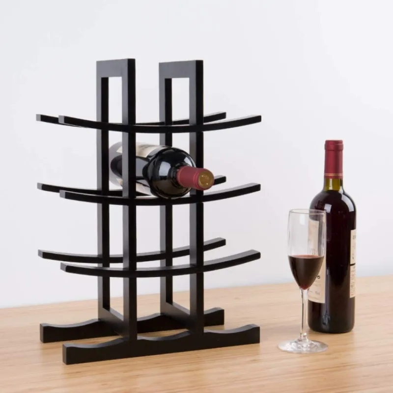 Bamboo Wine Rack Hanging Bottle Rack Home Decoration Table Top Tree Wine Display Rack Home Furniture Carton Modern