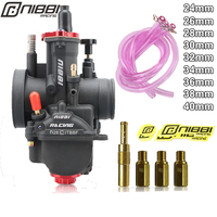 NIBBI 2T 4T Carburetor PWK24/26/28/30/32/34/36/38/40mm Motorcycle Carb with Carb Jets for YAMAHA KAWASAKI SUZUKI Dirt Bike