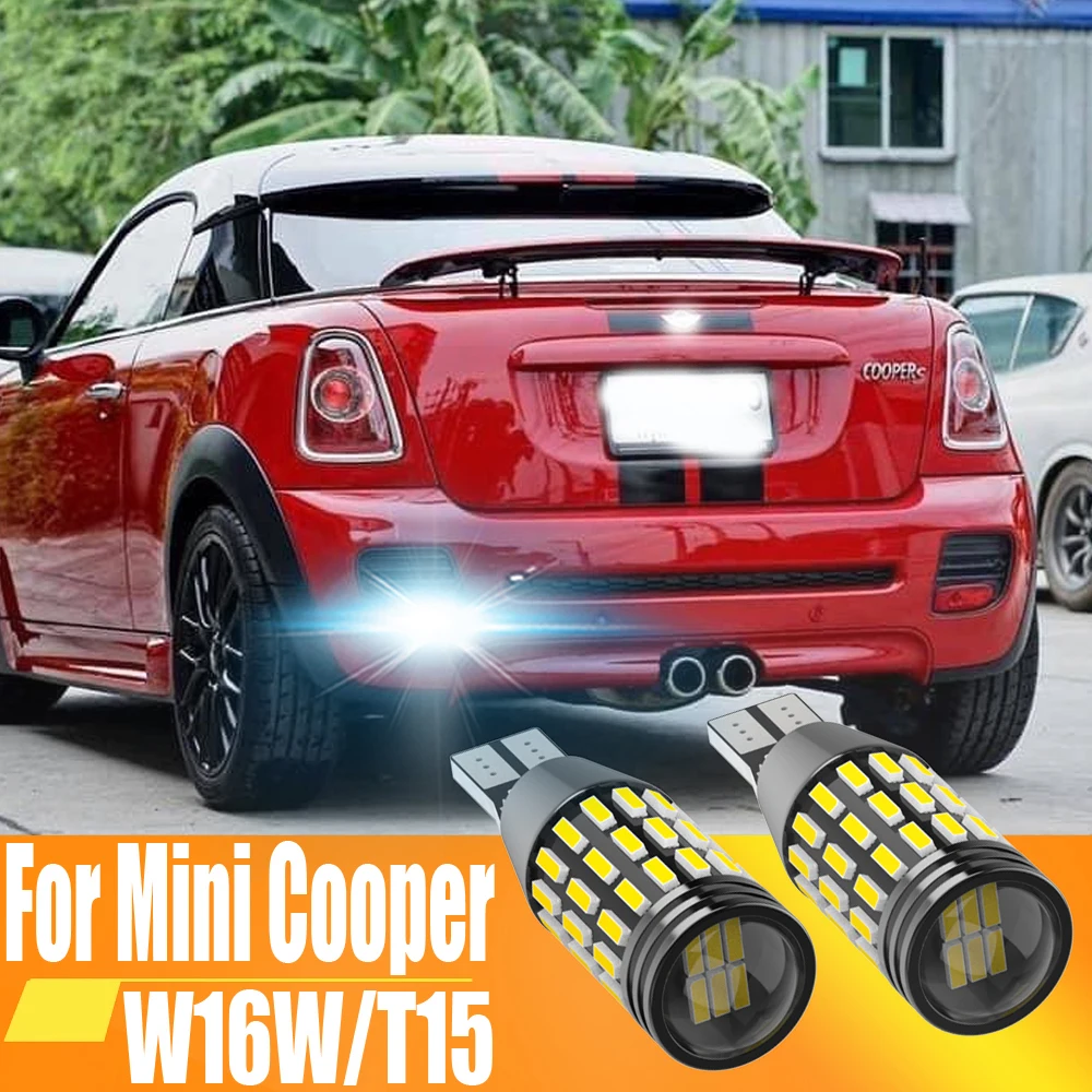 2pcs W16W T15 921 912 LED Canbus Reverse Light Bulbs On Cars Vehicles White Back Up Lamp For Mini Cooper R50 R52 R53 R56 R57 R58