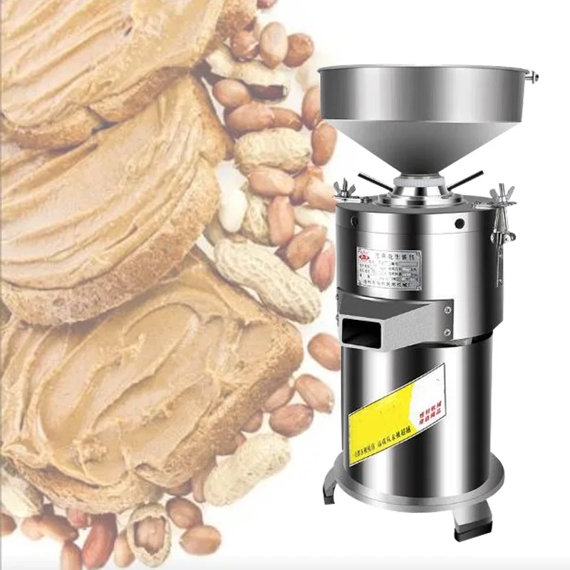 All In One Grinder Machine Commercial Full Automatic High Power For Fresh Fine Nut Butter Sesame Paste Sauce Grinder
