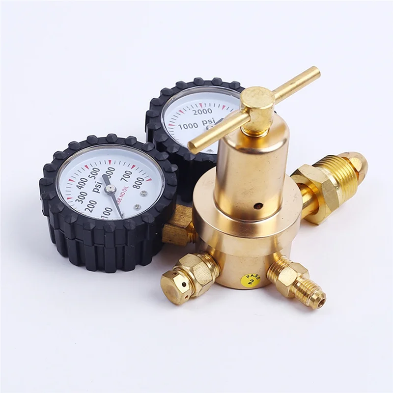 Nitrogen Regulator With 60In Hose For HVAC Purge, CGA580 Inlet Connection And 1/4In Male Flare Outlet Connection-B91B