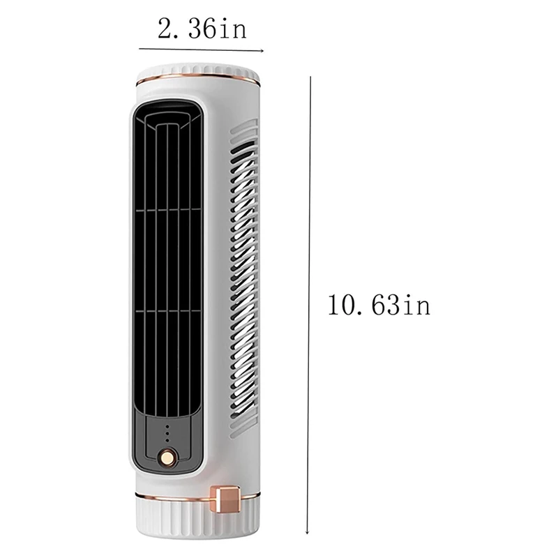 Bladeless Tower Fan Desktop Air Cooler, Portable Silent Office Fan, Indoor Office And Home Use