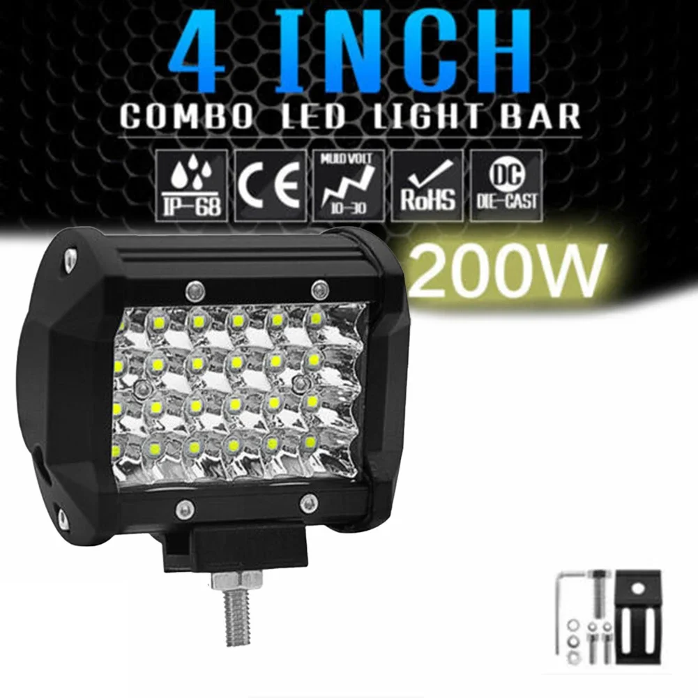 4 inch 72W 12V 24V LED Car Working Light Spotlight Bar Night Driving Lamp Truck SUV Off Road Tractor Headlight