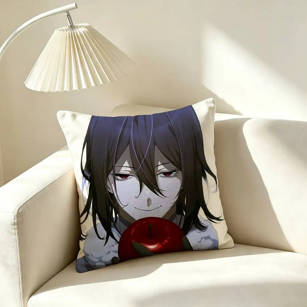 F-Fyodor Bungo Stray Dogs Square Double-Sided printed Pillow Case Bedroom Bedside Pillow Sofa Cushion Cover 4