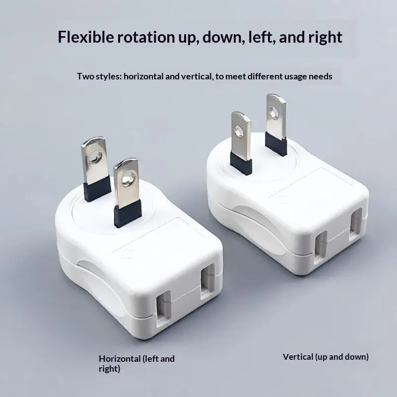 Foldable Travel Power Adapter 360° Rotatable 2/3 Pin Universal Plug Converter for Outdoor Business Trips