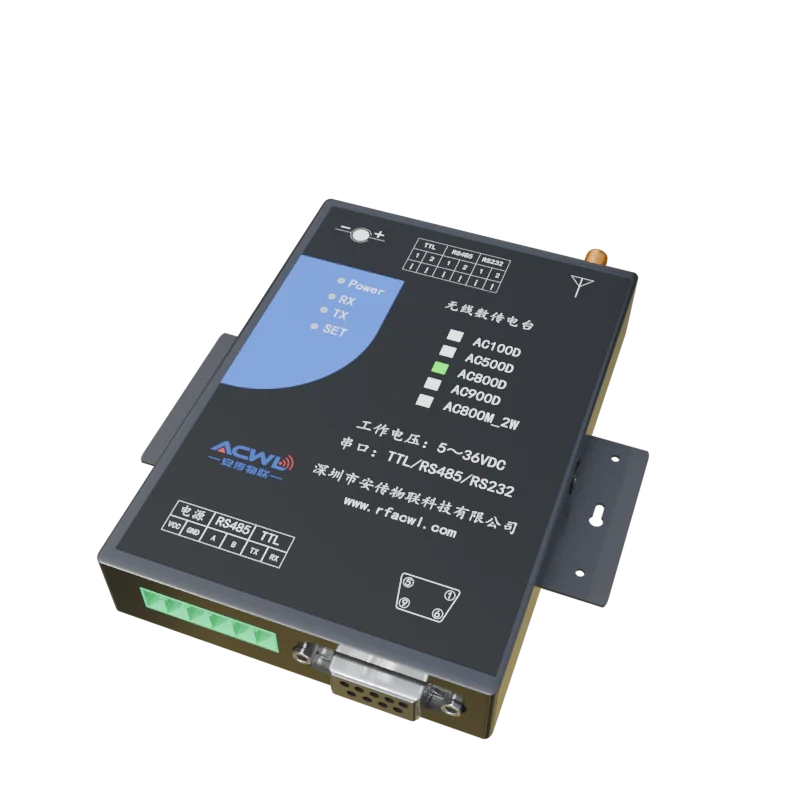 AC800D LoRa Spread Spectrum Radio Module with RS485 TTL RS232 Interfaces for Industrial Equipment Data Transmission