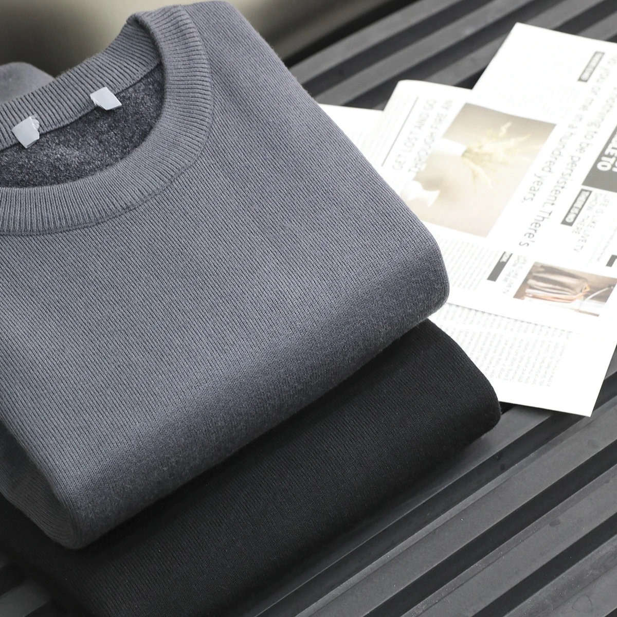 

Модный мужской вязаный свитер из утолщенного флиса, осенне-зимний, новый, теплый, повседневный, с круглым вырезом