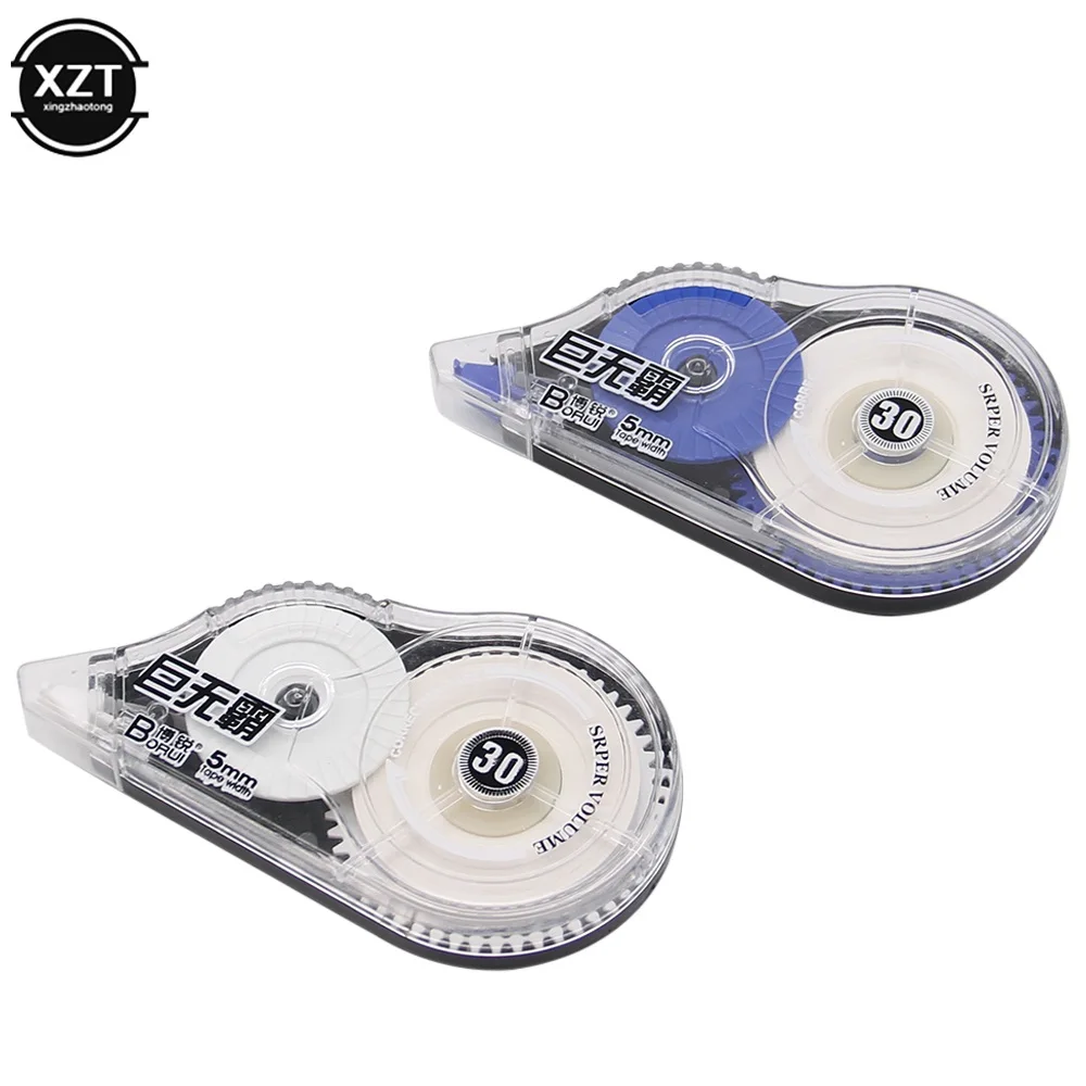 Rodillo de cinta de corrección, cinta adhesiva blanca para Borrador de errores de estudiante, suministros de oficina escolar, papelería