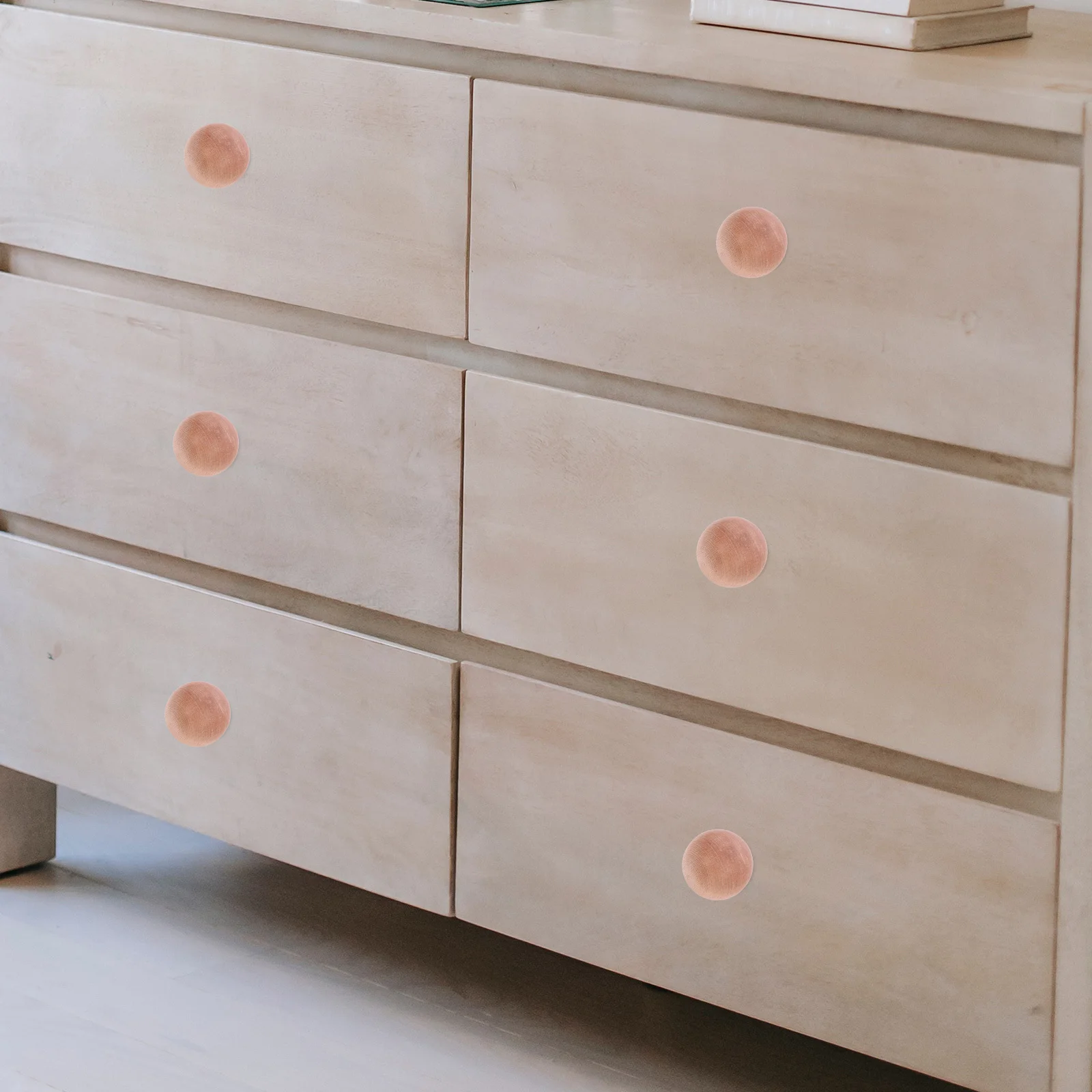 

4Pcs Wooden Ball Knobs Fine Craftsmanship Smooth Finish for Kitchen Cabinet Drawer Dresser Cupboard Wardrobe Furniture Upgrade