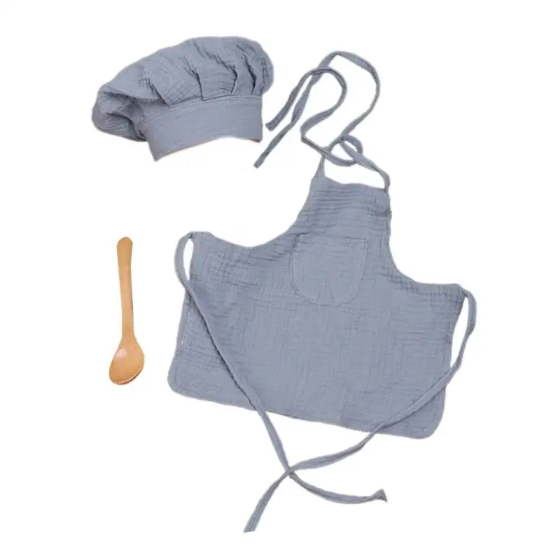 

U13F милый фартук дизайна новорожденных фотосъемка для реквизита Set Setting & Easy on Chare Prony Hat Set для детских вечеринок