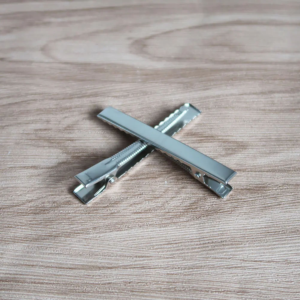 

100Pcs Metal Duckbill Clips 4.6cm Sturdy Hair Clips for Salon Styling Cutting Blow-Drying Use Clip Duckbill Clip