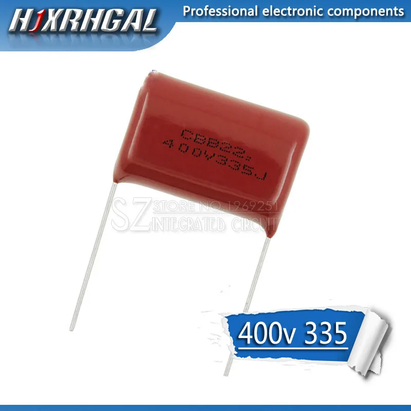 10PCS 400V335J  3.3uF  Pitch 25mm 400V 335 3300nf CBB Polypropylene film capacitor hjxrhgal