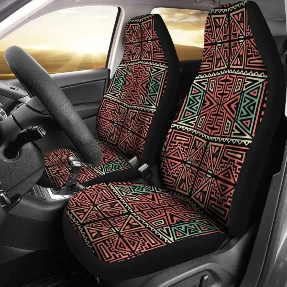 Mexico Aztec Pattern 12 Car Seat Cover 1,Pack of 2 Universal Front Seat Protective Cover