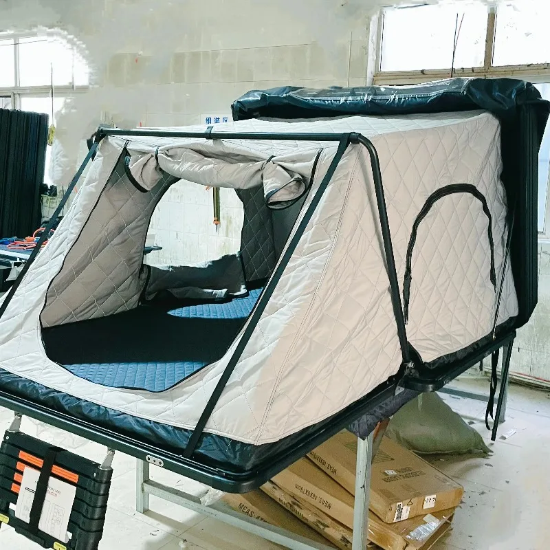 Tenda Atap Mobil Hard Shell Clamshell Aluminium 4 Orang untuk Camping Offroad 4x4