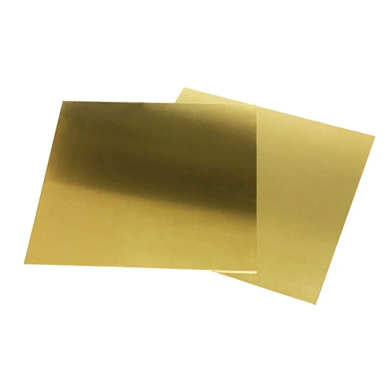 1pc H62 Brass Copper Plate Sheet Thickness 0.8-3mm 100x100mm 200x200mm For Laser Cutting Frame Model Mould Diy Contruction