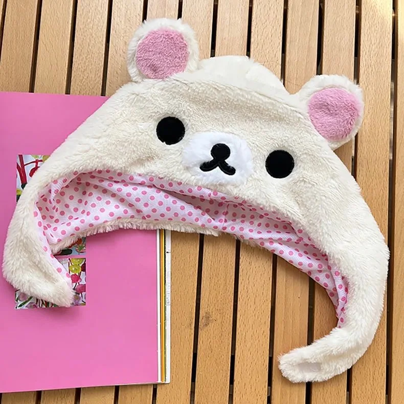 Kawaii Rilakkuma Korilakkuma Bear Cute Winter Keep Warm For Women Girls Boys Kids Cartoon Anime Cute Hat Gifts