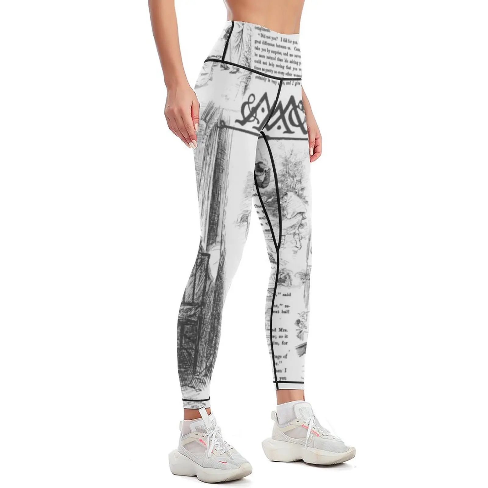 Pride and Prejudice - Pages Leggings for physical Women's push up sport set Womens Leggings