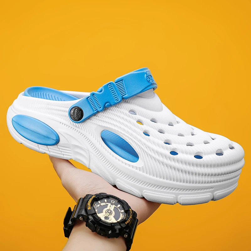 Plus Size 47 Summer Men Sandals Clogs Outdoor Garden Clogs Hole Shoes Male Casual Shoes Water Shoes Comfort Home Soft Slippers image 6