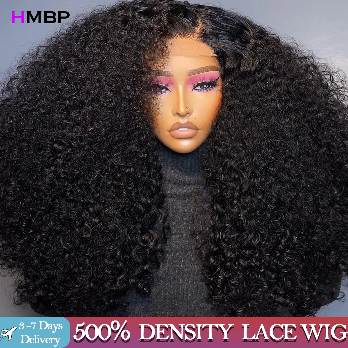 

500 Density Lace Wig Human Hair Afro Kinky Curly Wig Human Hair 13x6 Hd Lace Frontal Wig High Density Thick Wigs Real Human Hair