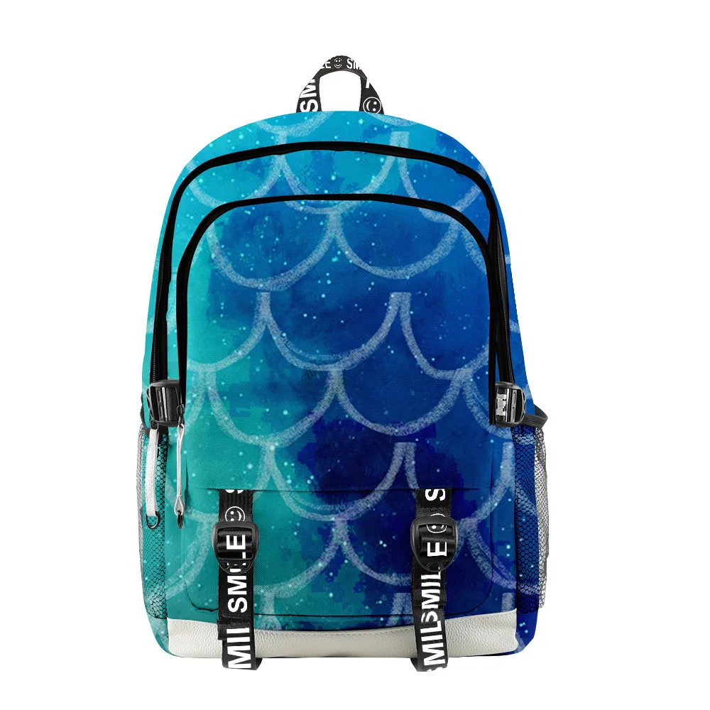 Popular Novelty Cool Scale Squama Student School Bags Unisex 3D Print Oxford Waterproof Notebook multifunction Travel Backpacks