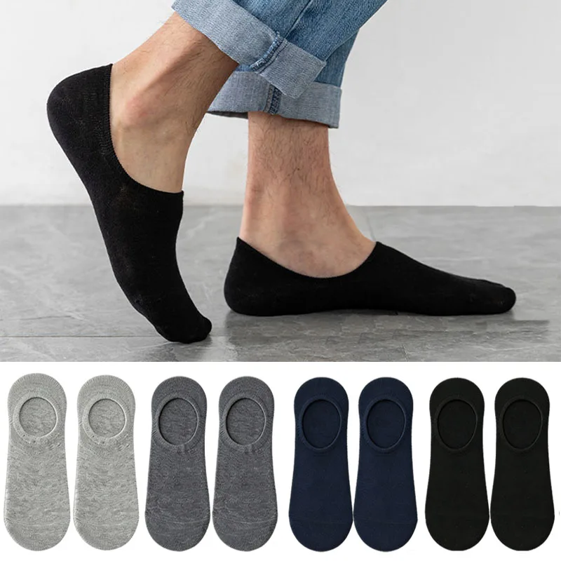 Men's Crew Socks Mid Calf Cotton Solid Color Classic Casual Sport  Socks All Match Daily Wear