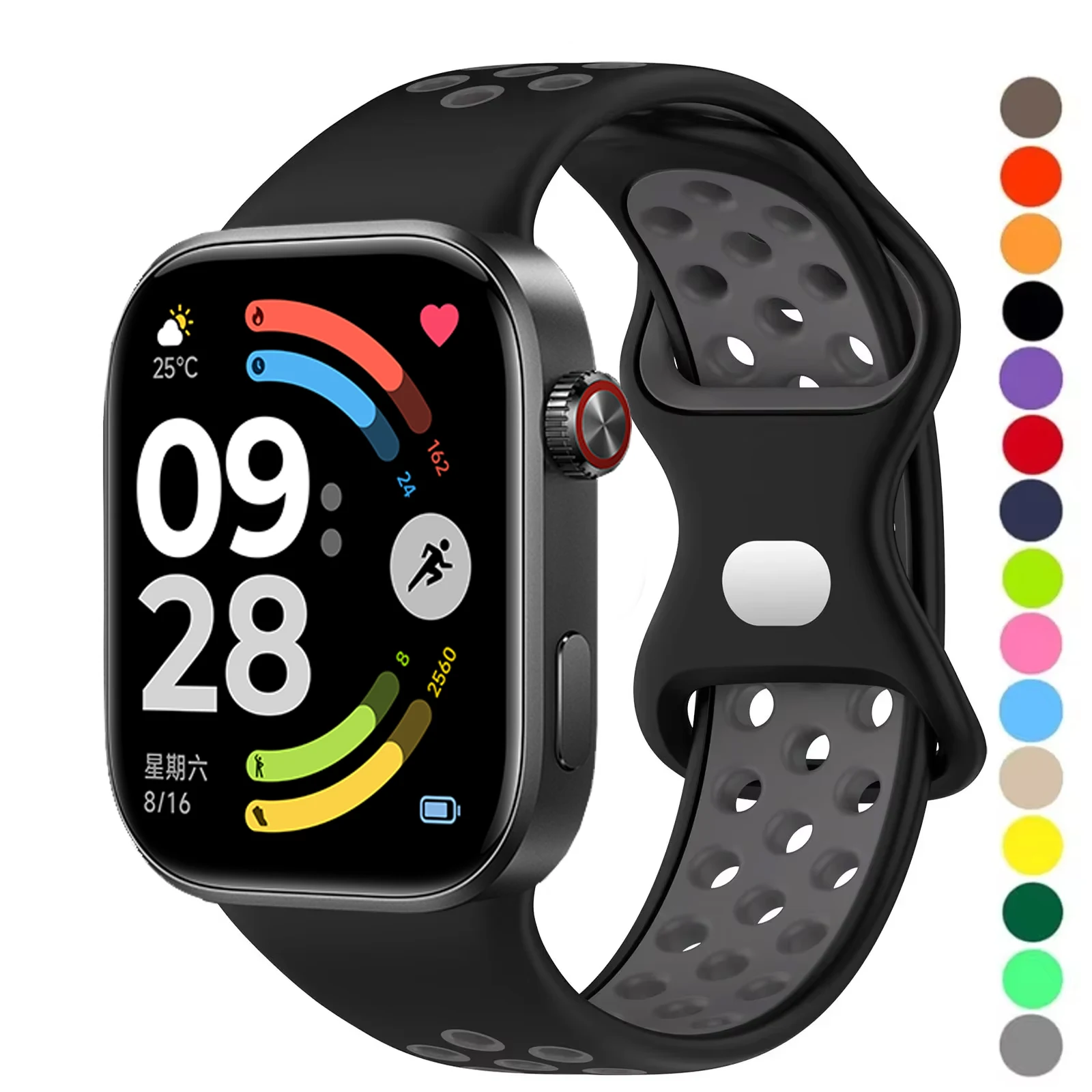 Silikon Strap Für Redmi Uhr 4 5 6 Band SmartWatch Ersatz Atmungsaktive Armband Für Xiaomi Mi Band 8 9 Pro gürtel Zubehör