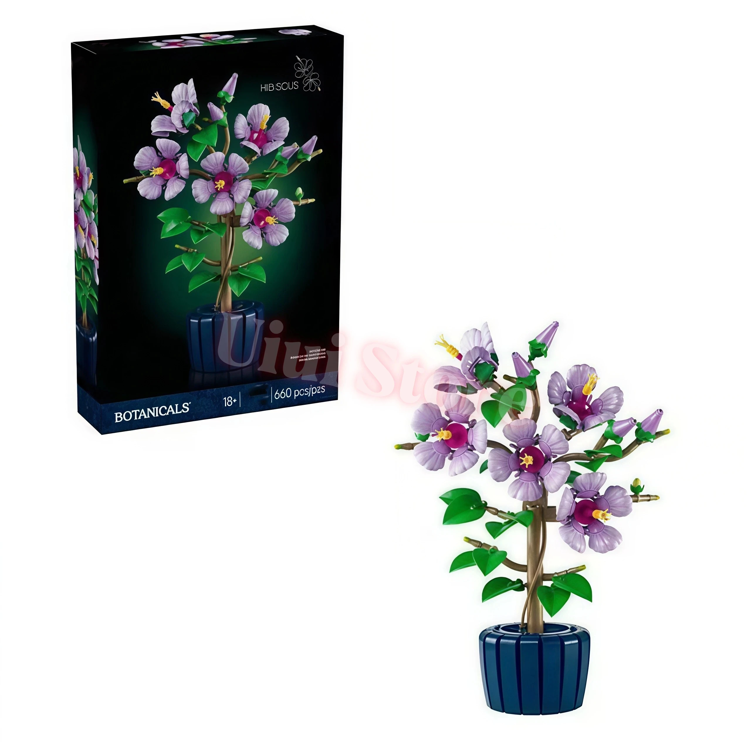 Artificial Flower Bouquet Building Blocks Set DIY Botanical Collection Home Decor Rose Orchid Potted Plant Women Mom Wife Gifts image 3