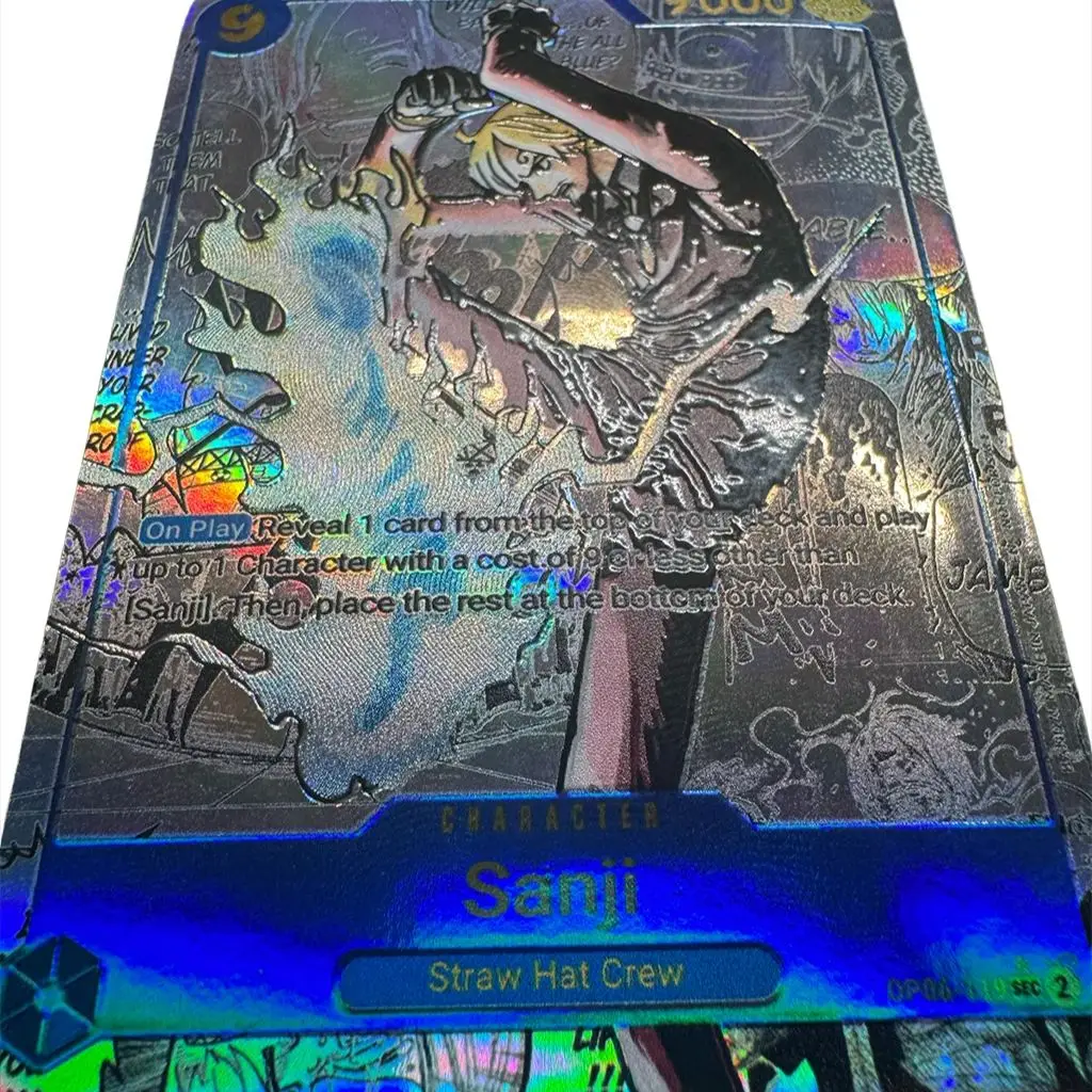 One Piece TCG OPCG English Manga card Blue Manga Sanji OP06-119 Textured Foil Card Character Card Sanji