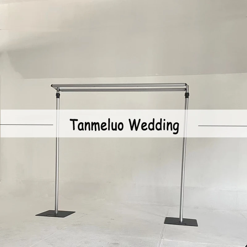 

1.8-3Meter Double Rods Aluminium Pipe Backdrop Stand Adjustable Wedding Drapery Pipes Background Curtain Frames