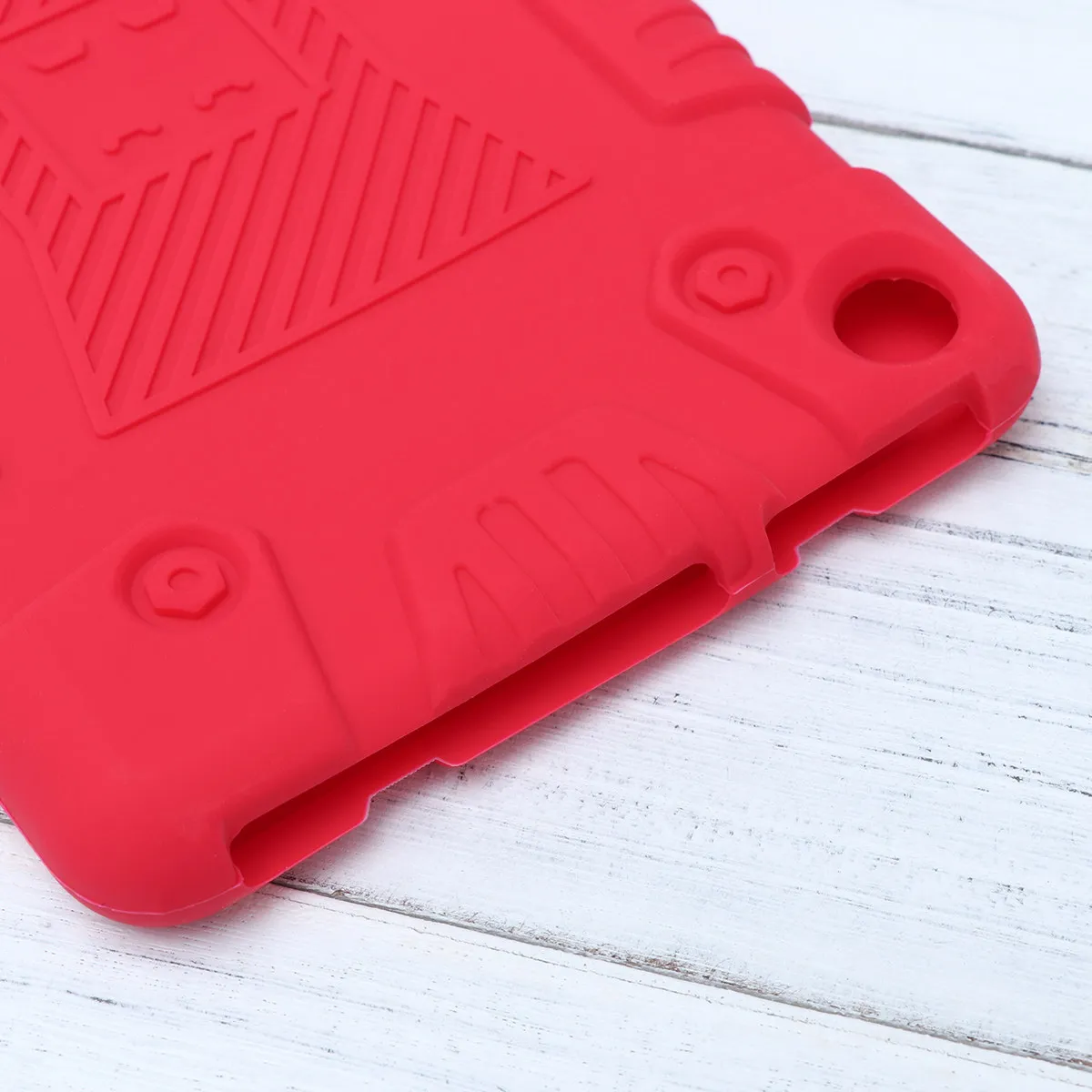 Silicone Shockproof Hybrid Hard Case Stand Holder Red Perfect Fit Dustproof Scratch Resistant for E-Book